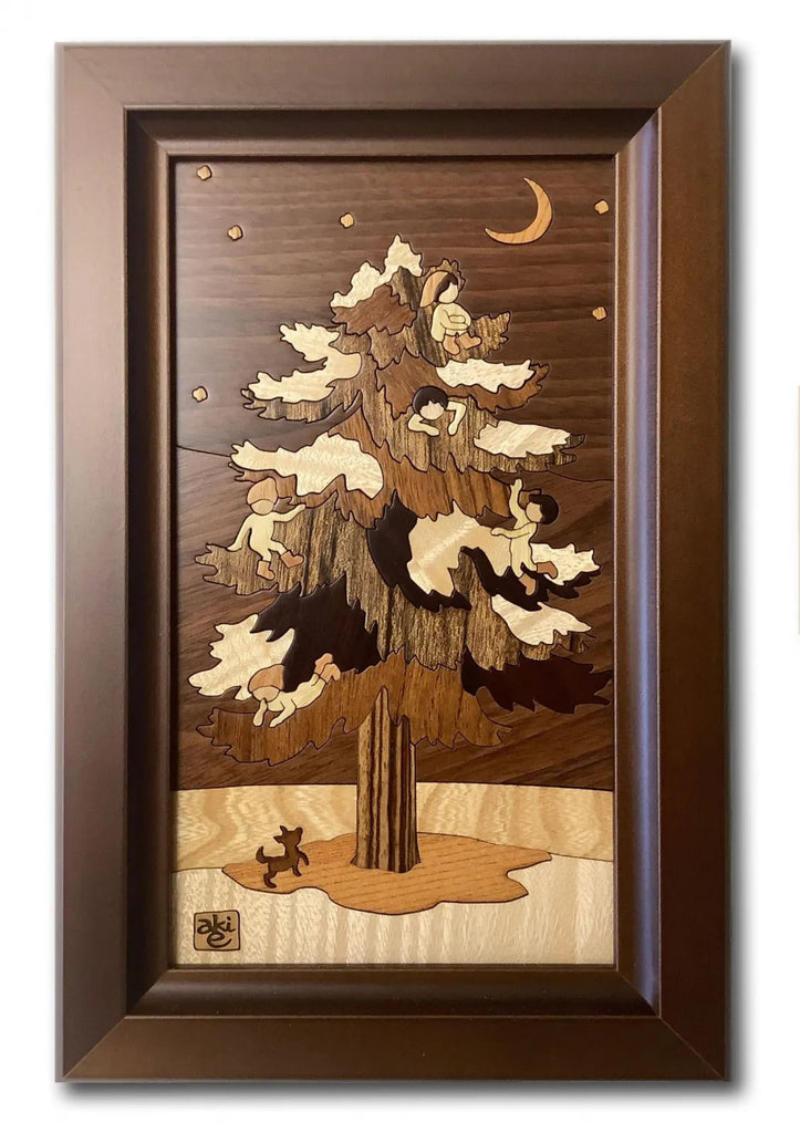 【木の絵画・ウッドアート】 『もみの木 』
