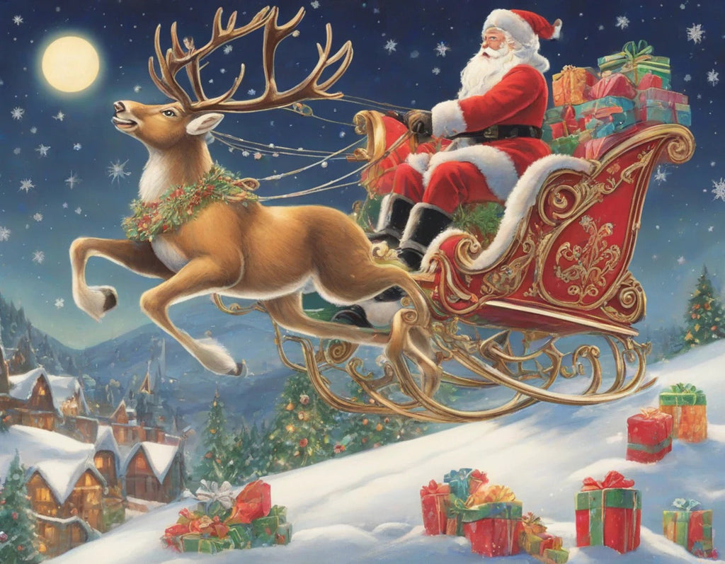 「サンタのそりで」「クリスマスが待ち遠しいチワワ」