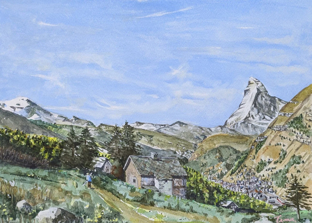 「ツェルマットの作業小屋」「雑踏の中で」